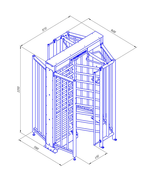 Ростов-Дон ПР1Ш/3М2 Полноростовой роторный турникет