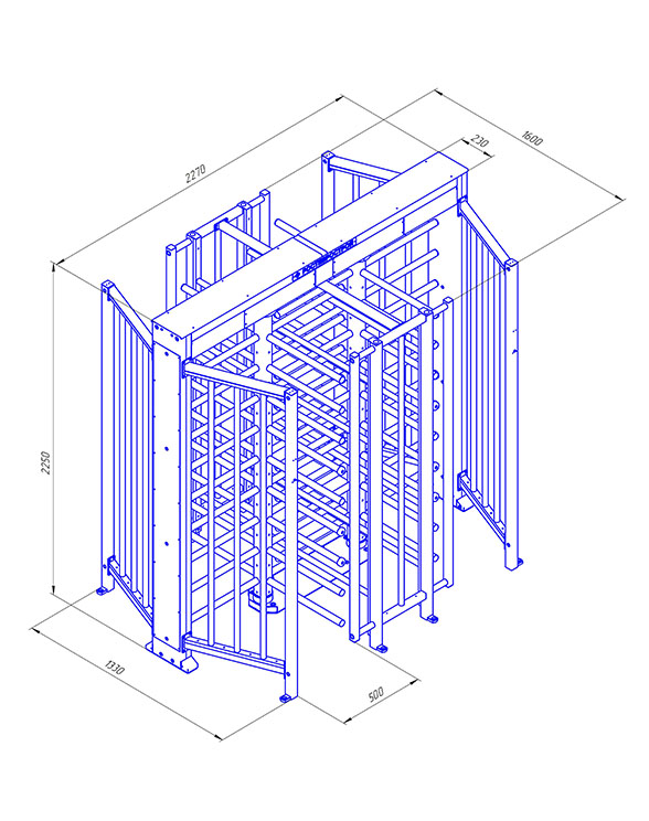 Ростов-Дон ПР2/4М2 Полноростовой роторный турникет