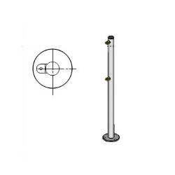 OXGARD (под повор. створку и секцию) ВЗР 1996.09.10 Стойка ограждения с 2-я полупетлями, базовая 