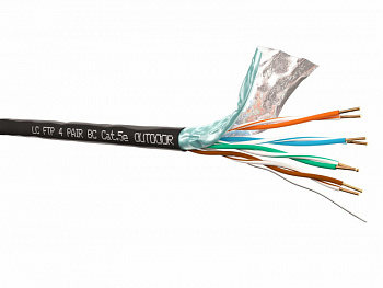 LC Кабель FTP4 cat.5e, одножильный, экранированный, 305м, Cu, для наружных работ LC Кабель FTP4 cat.5e, одножильный, экранированный, 305м, Cu, для наружных работ