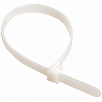 Хомут нейлоновый 200х3,6 бесцветный (100 шт) Хомут нейлоновый 200х3,6 бесцветный (100 шт)