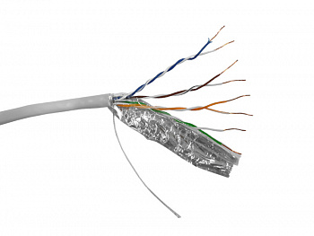 Netko Кабель FTP4 cat.5е, одножильный, экранированный, 305м, Cu, Проходит Fluke тест, серый Silver