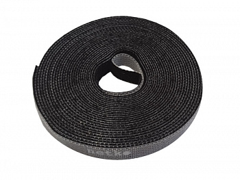 Netko Лента-липучка многоразовая 10мм*5м, с насечками для отрыва (каждые 2 см), черная Optima