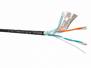 LC Кабель FTP2 cat.5e, одножильный, экранированный, 305м, Cu, для наружных работ LC Кабель FTP2 cat.5e, одножильный, экранированный, 305м, Cu, для наружных работ