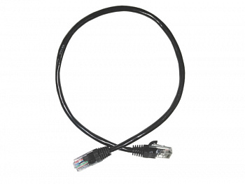 Netko Патч-корд UTP4 cat 5e, 0,5м, ВС, LSZH, черный, литой коннектор Optima