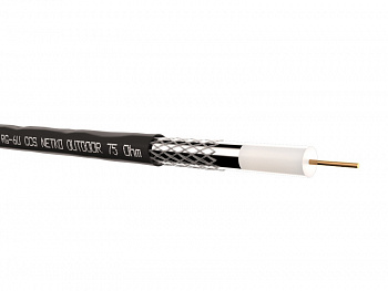 Netko Кабель коаксиальный RG-6U, 75 Ом (CCS, оплетка 32 нити AL), наружный, черный (100м) Optima Netko Кабель коаксиальный RG-6U, 75 Ом (CCS, оплетка 32 нити AL), наружный, черный (100м) Optima