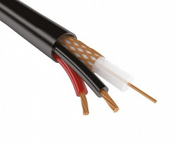 Eletec RG59 B/U+2x0.75 мм2 75 Ом, Outdoor, плоский, с тросом, 200 м Кабель комбинированный