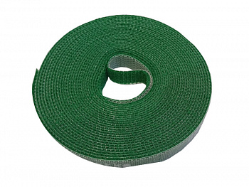 Netko Лента-липучка многоразовая 10мм*5м, с насечками для отрыва (каждые 2 см), зеленая Optima