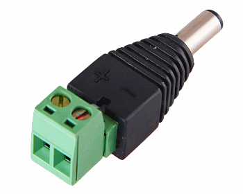 Разъем питания штекер 2.1 х 5.5 с клеммной колодкой Разъем питания штекер 2.1 х 5.5 с клеммной колодкой