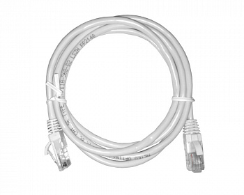 Netko Патч-корд UTP4 cat 5e, 1,5м, ВС, LSZH, белый, литой коннектор Optima