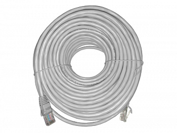 Netko Патч-корд UTP4 cat 5e, 20,0м, ВС, LSZH, серый, литой коннектор Optima