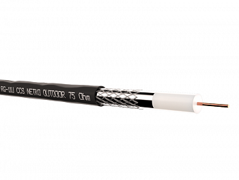 Netko Кабель коаксиальный RG-11U, 75 Ом (CCS, оплетка 96 нитей AL), наружный, черный (305м) Optima Netko Кабель коаксиальный RG-11U, 75 Ом (CCS, оплетка 96 нитей AL), наружный, черный (305м) Optima