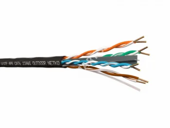 Netko Кабель U/UTP4 cat.6, 4 пары 23 AWG BC, одножильный, 305м, с крестовиной, для наружных работ