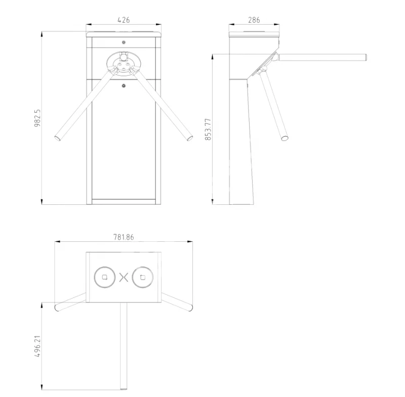 HikVision DS-K3G200LX-R/Pg-Dm55 турникет-трипод