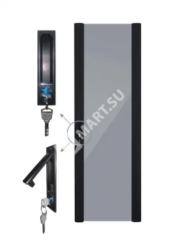 Netko Дверь для шкафа серии Expert 37U Ширина 800, стеклянная, черная